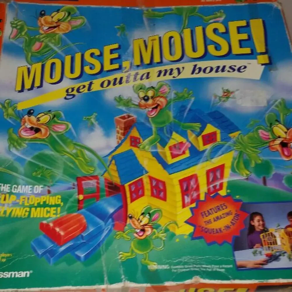 Vintage 1992 Mouse Mouse Get Outta My House Board Game Not Complete Rare